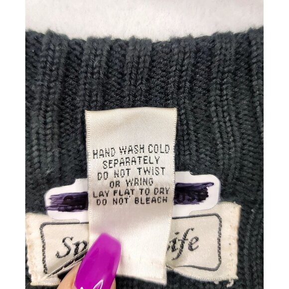 Womens Textured Faux Fur Vest Size Large Lightweight Knit Zip Front - Picture 5 of 7